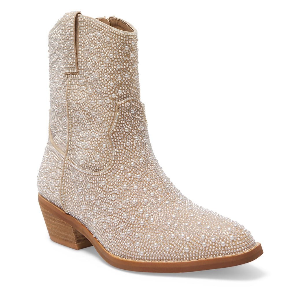 Lady Boot in Ivory Pearl