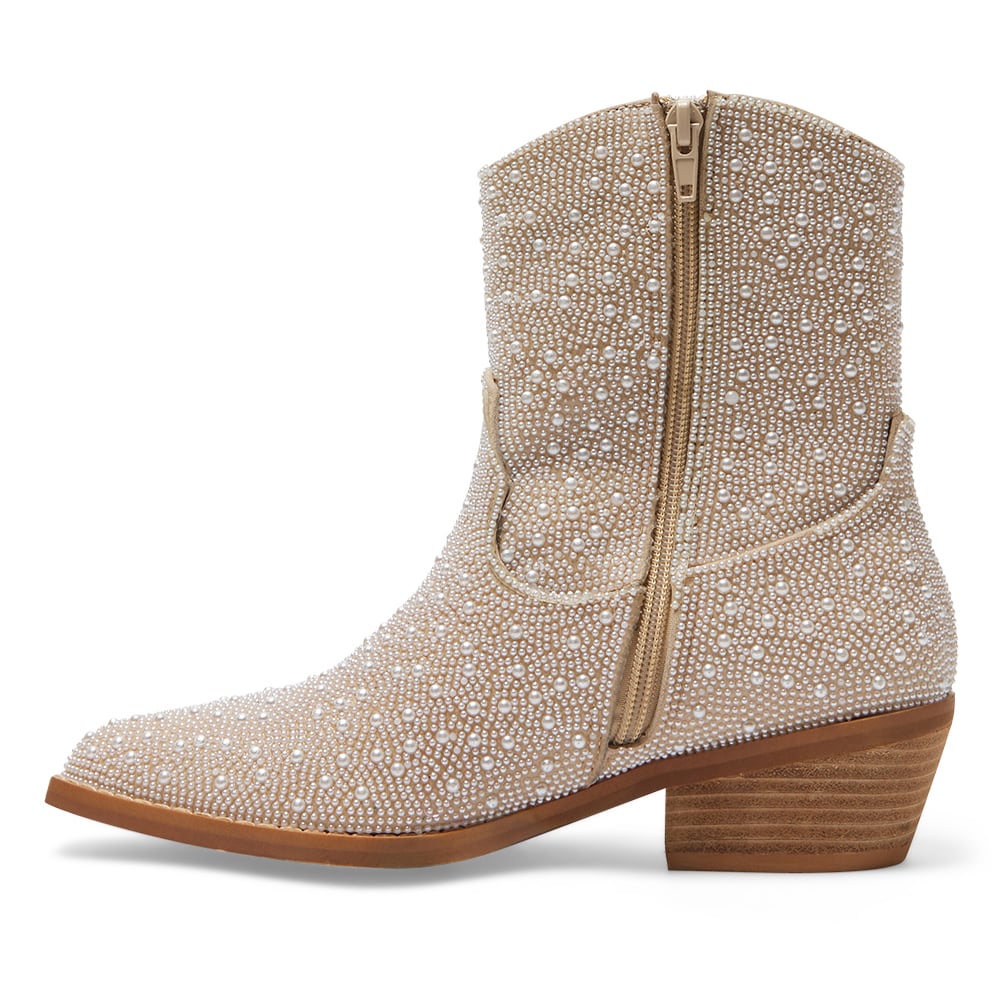Lady Boot in Ivory Pearl