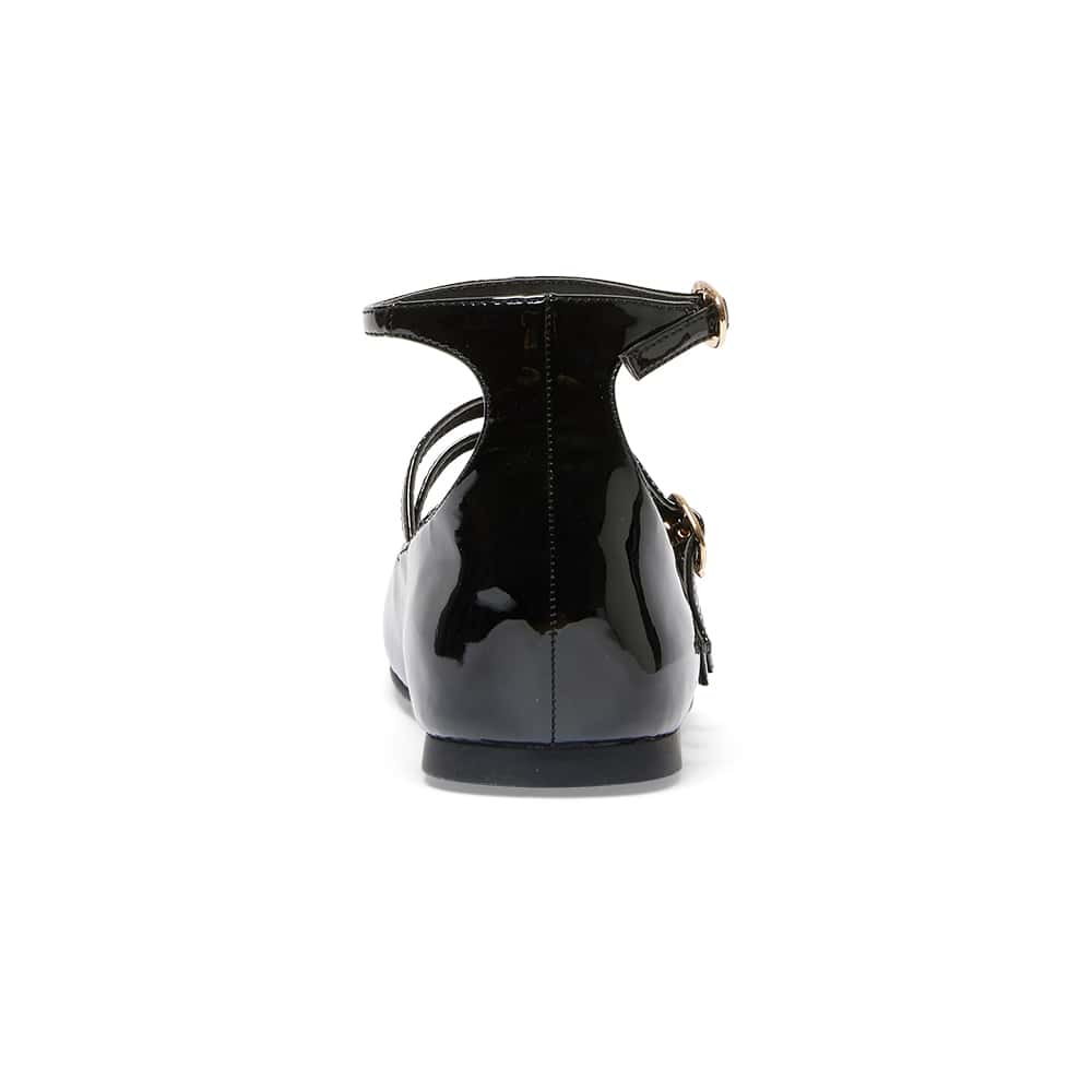 Layla Flat in Black Patent