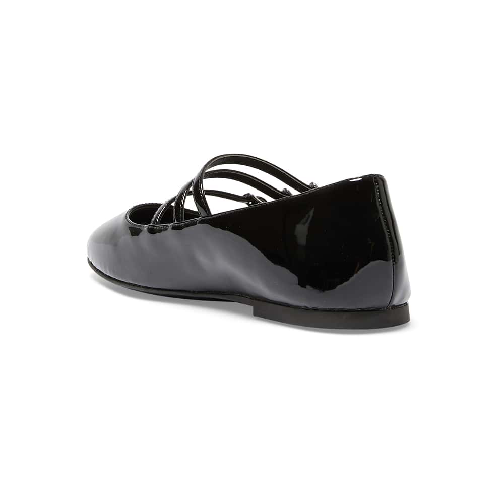 Leah Flat in Black Patent