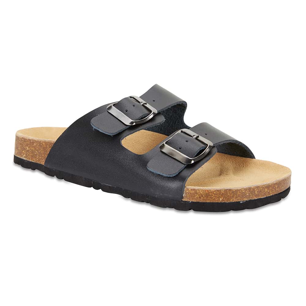 Libby Slide in Black Smooth