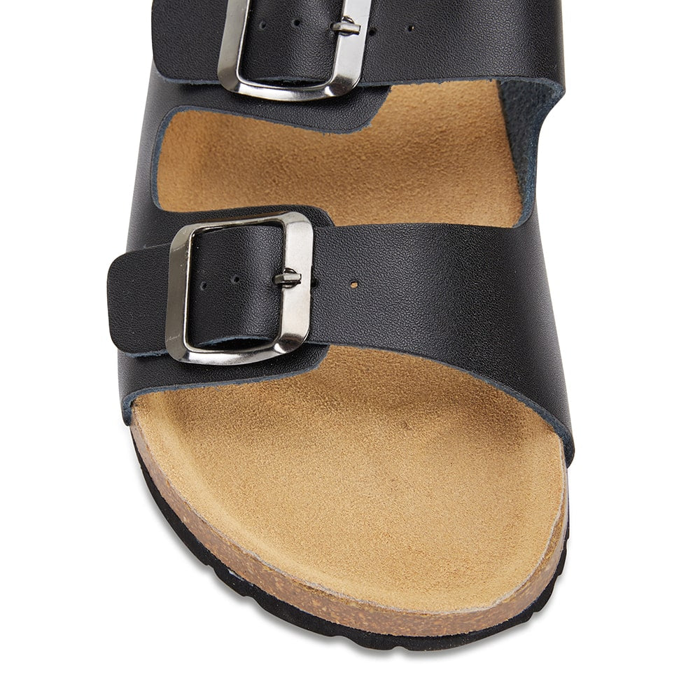 Libby Slide in Black Smooth