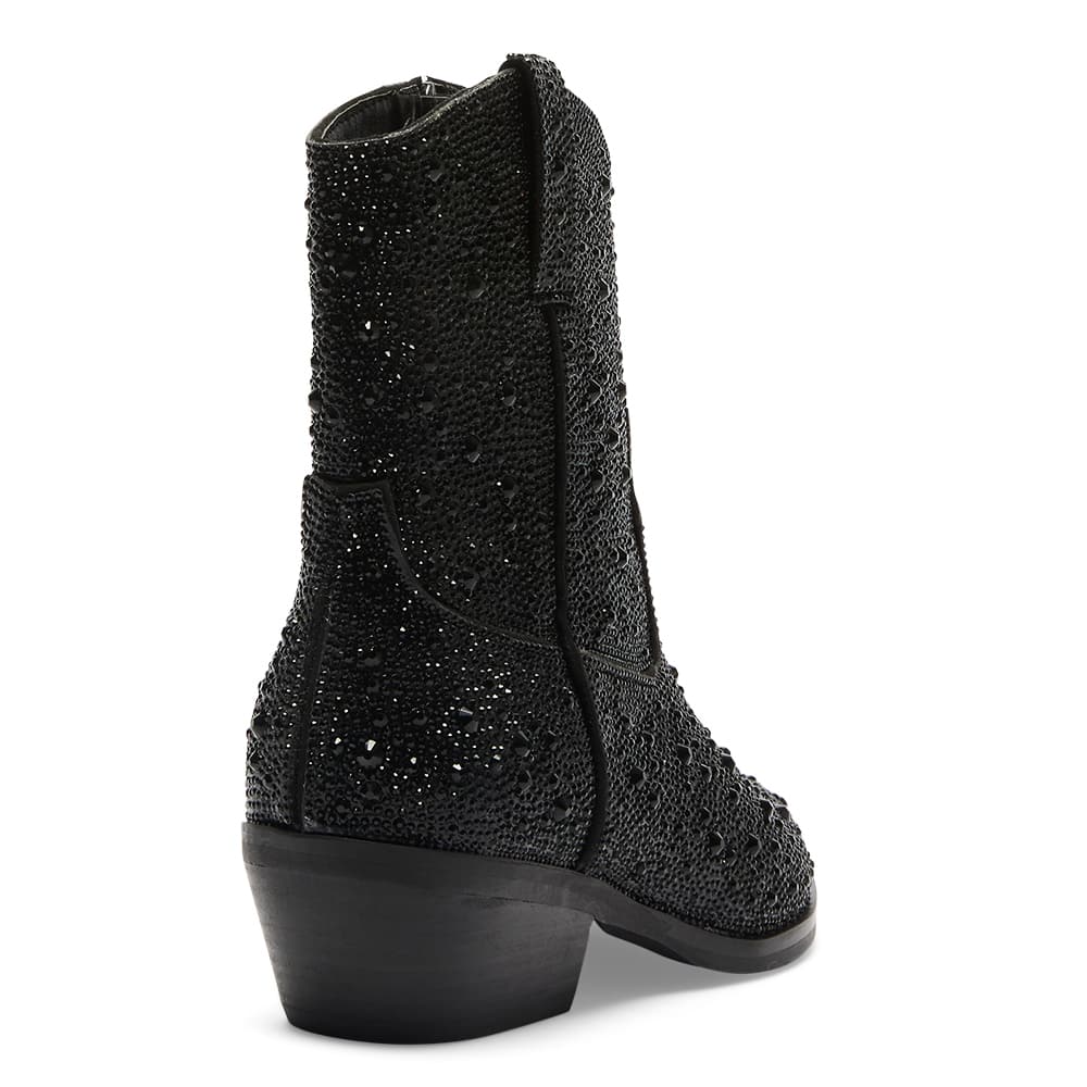 Lonestar Boot in Black Rhinestone