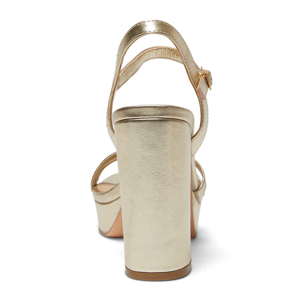 Lulu Heel in Soft Gold Smooth