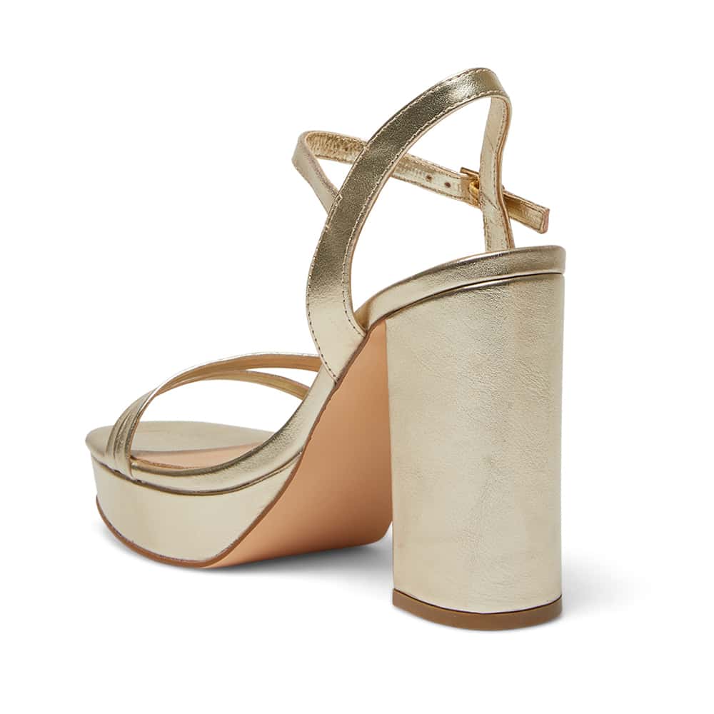 Lulu Heel in Soft Gold Smooth