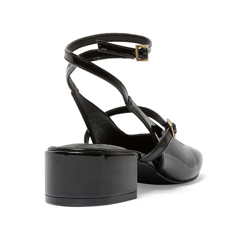 Melody Heel in Black Patent