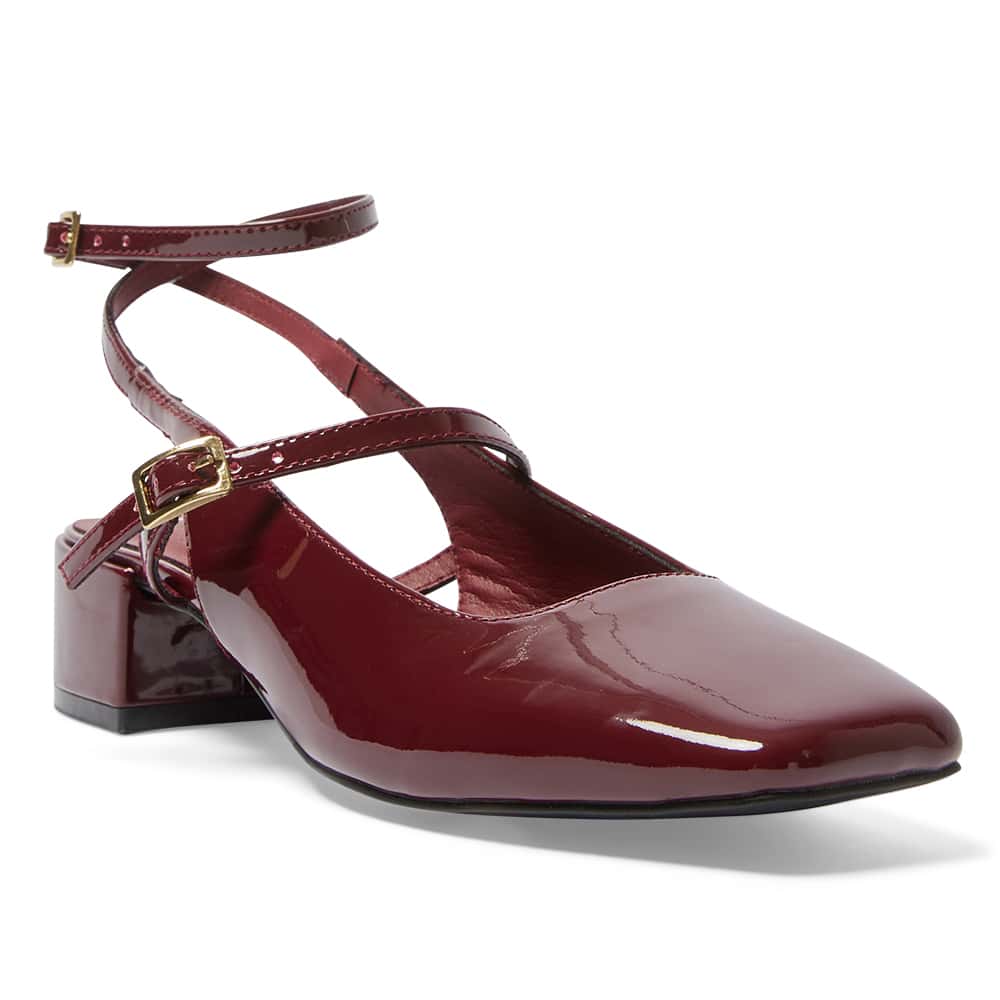 Melody Heel in Cherry Patent