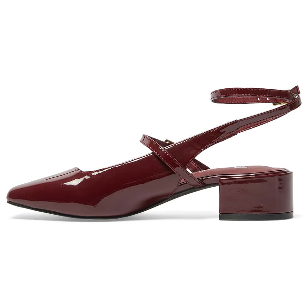 Melody Heel in Cherry Patent