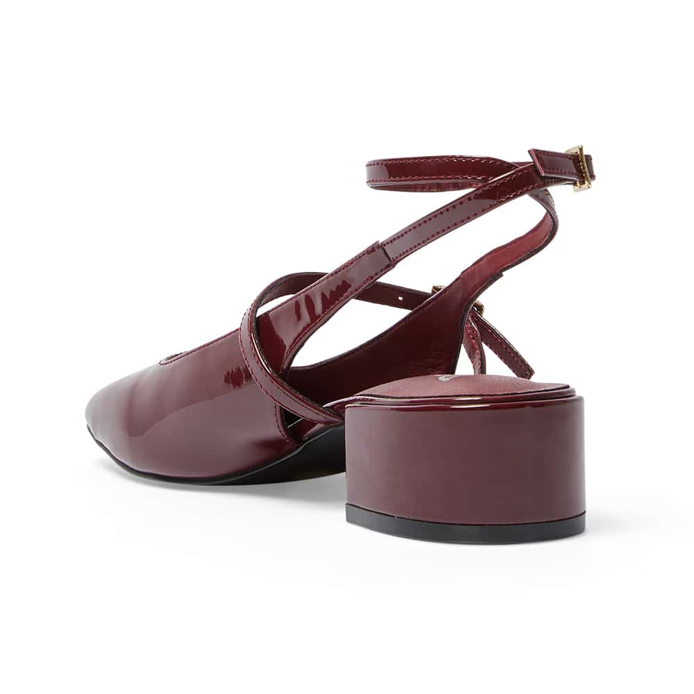 Melody Heel in Cherry Patent