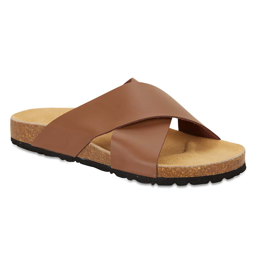 Pace Slide in Tan Smooth