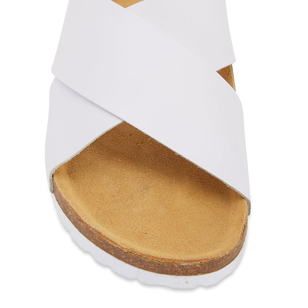 Pace Slide in White Smooth