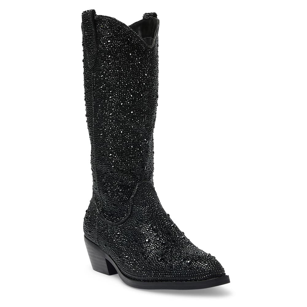 Parton Boot in Black Rhinestone