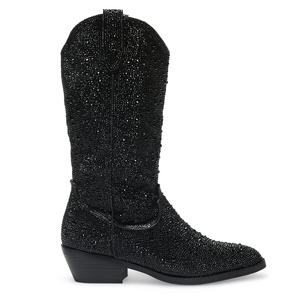 Parton Boot in Black Rhinestone