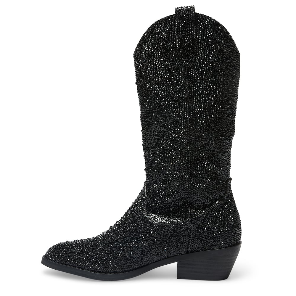 Parton Boot in Black Rhinestone