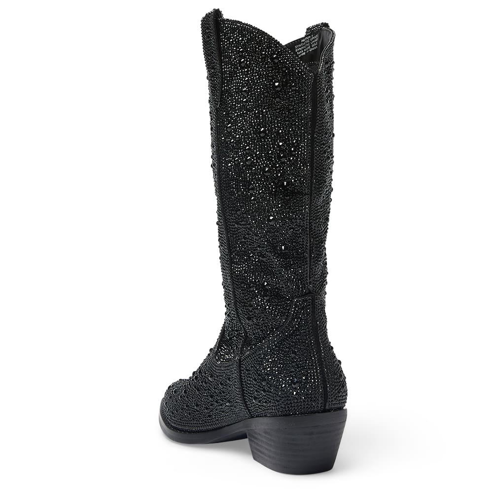 Parton Boot in Black Rhinestone