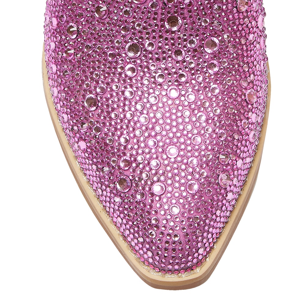 Parton Boot in Pink Rhinestone