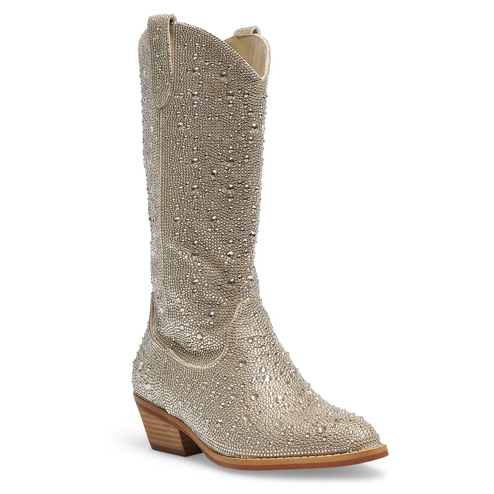 Parton Boot in Soft Gold Rhinestone