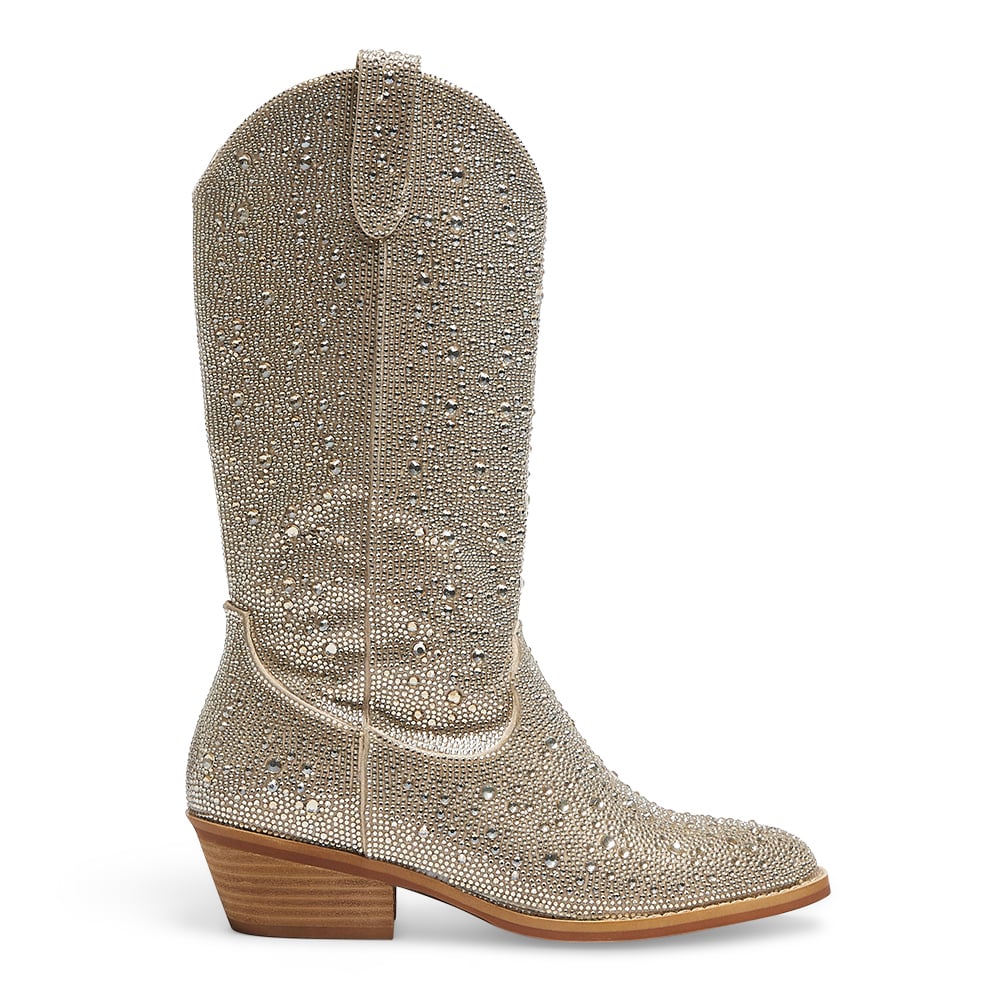 Parton Boot in Soft Gold Rhinestone