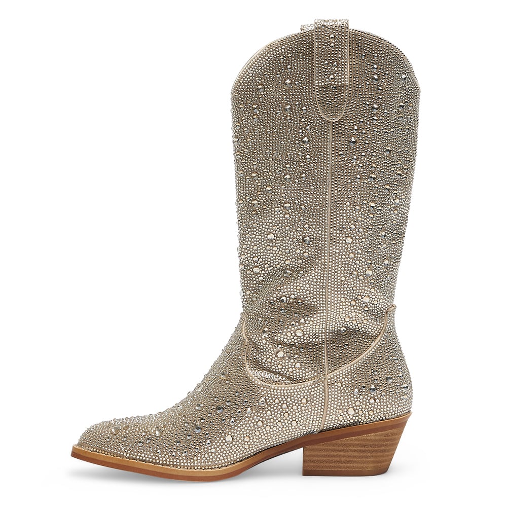 Parton Boot in Soft Gold Rhinestone