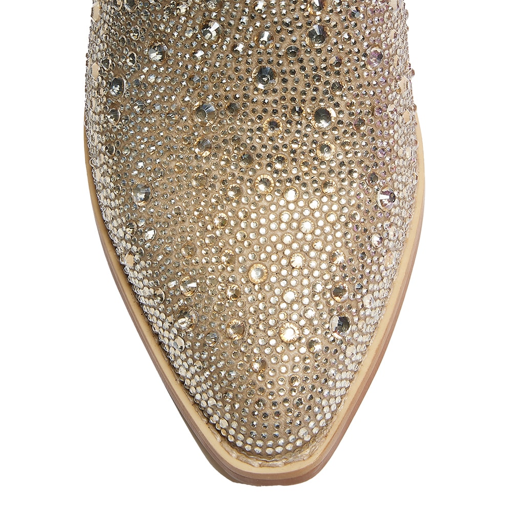 Parton Boot in Soft Gold Rhinestone