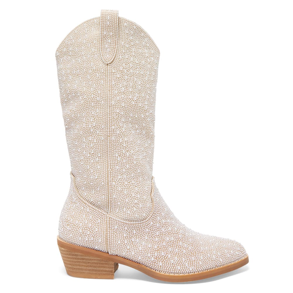 Perla Boot in Ivory Pearl