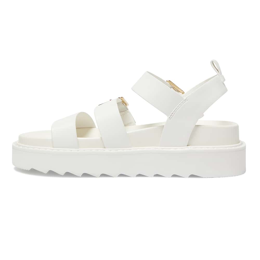 Phoebe Sandal in White Smooth