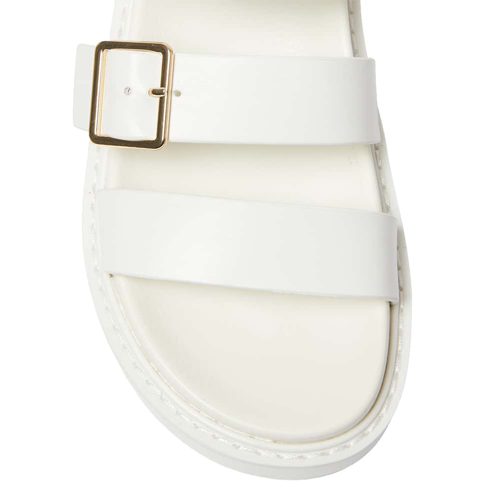 Phoebe Sandal in White Smooth