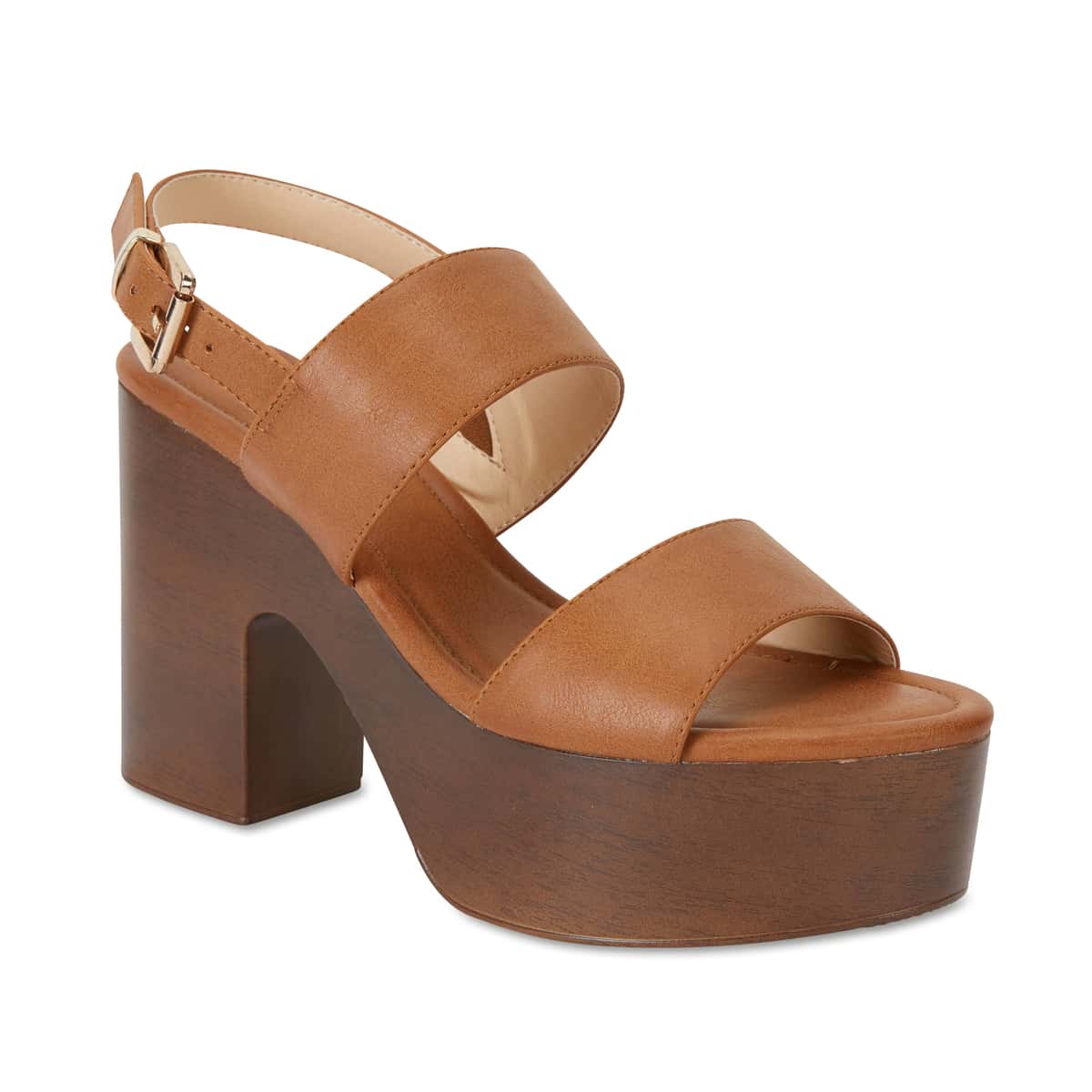 Popeye Heel in Tan Smooth