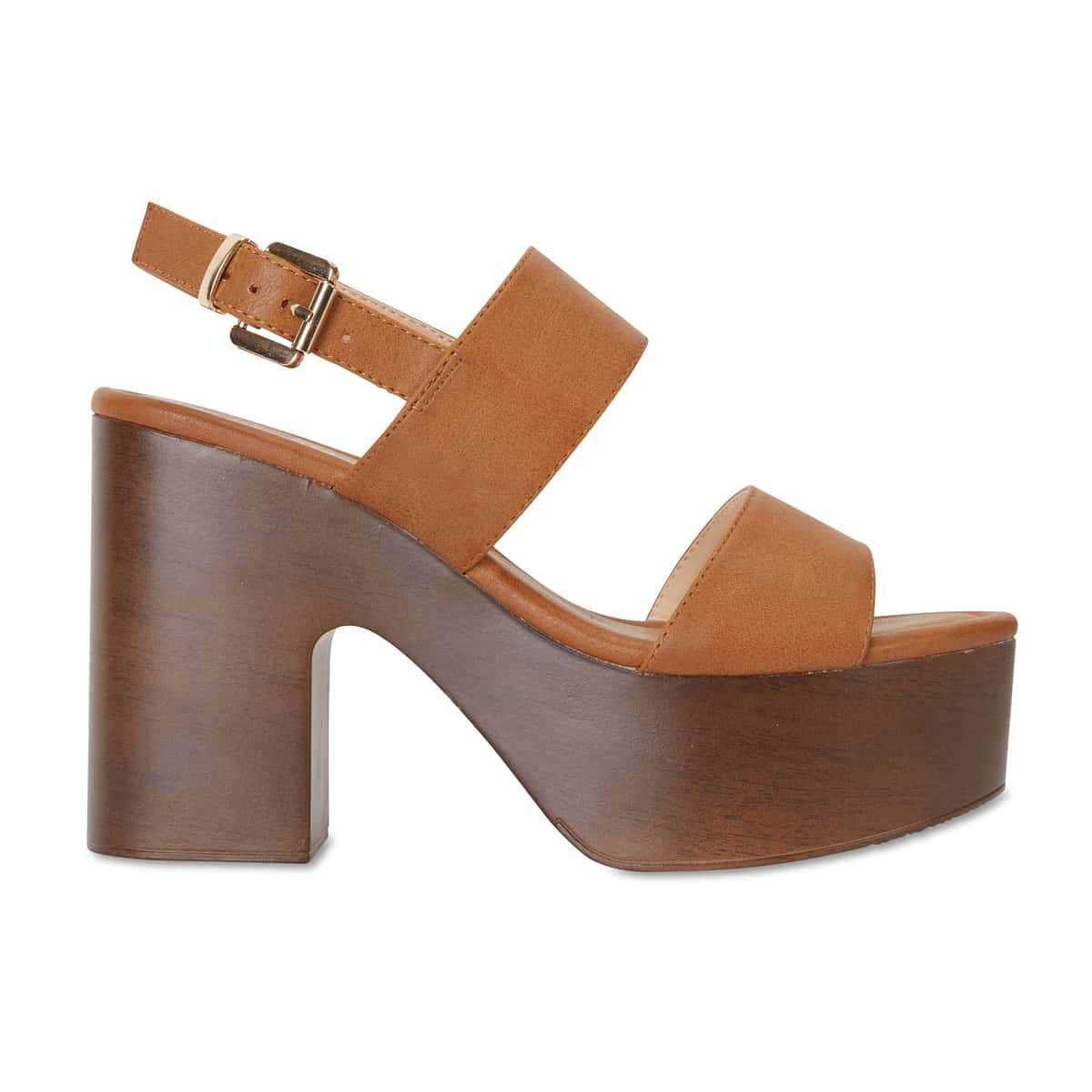 Popeye Heel in Tan Smooth