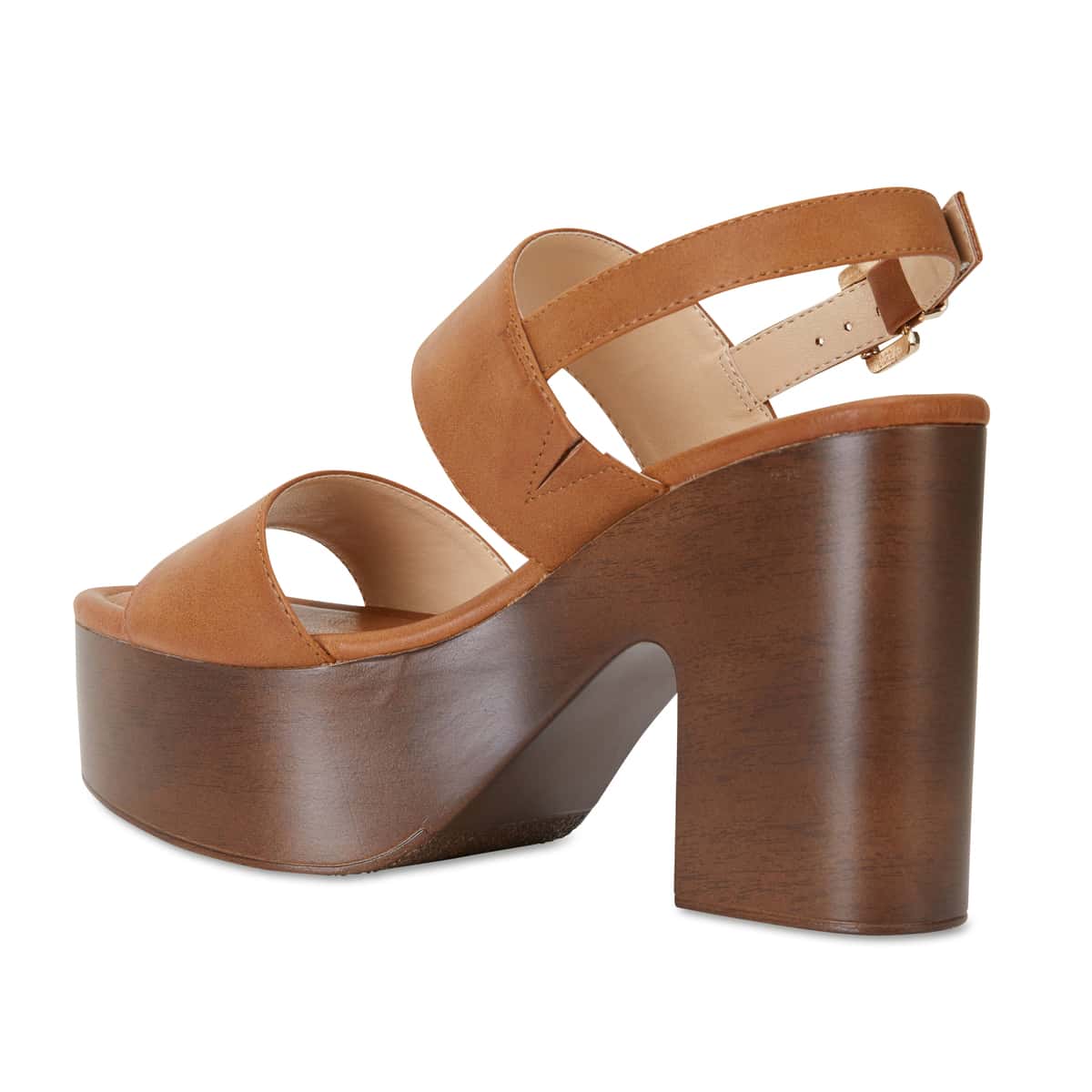 Popeye Heel in Tan Smooth