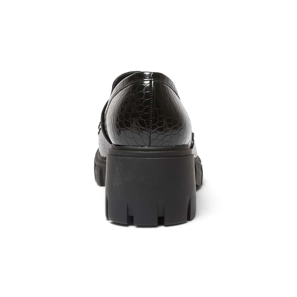Quincy Loafer in Black Croc
