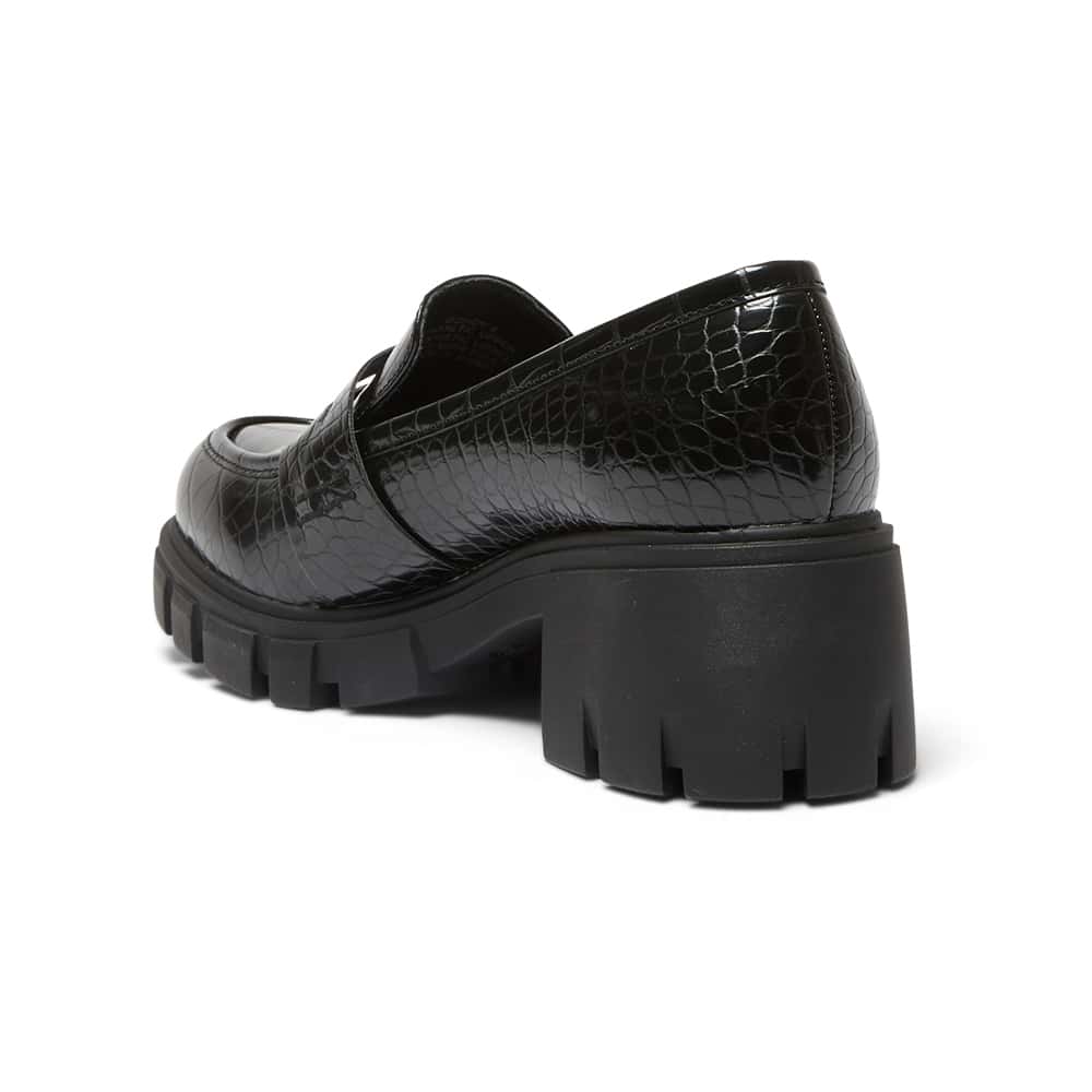 Quincy Loafer in Black Croc