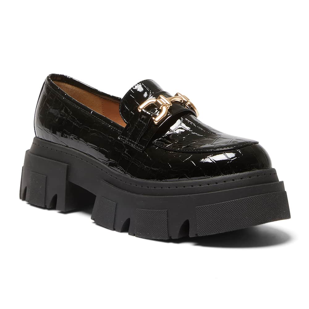 Rampage Loafer in Black Croc