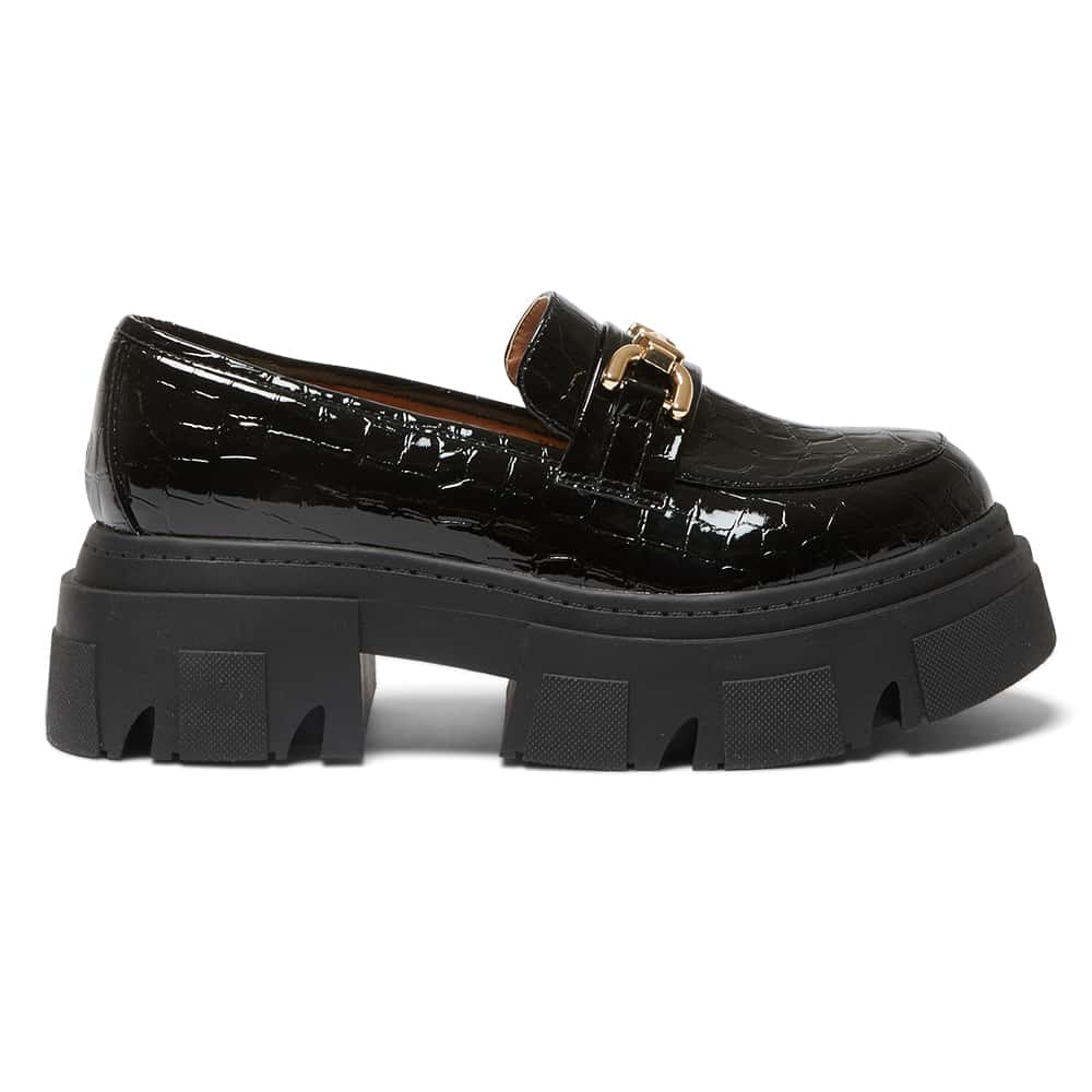 Rampage Loafer in Black Croc