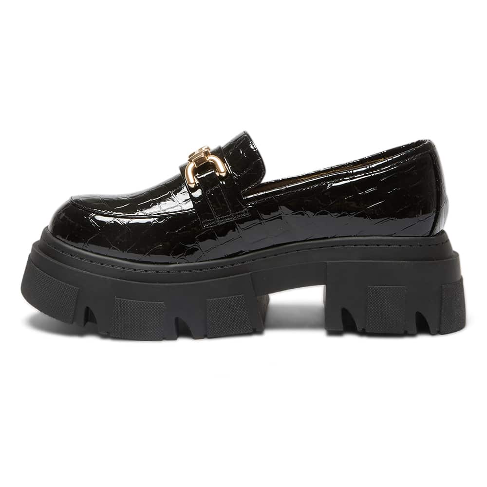 Rampage Loafer in Black Croc