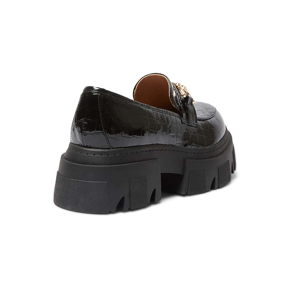Rampage Loafer in Black Croc