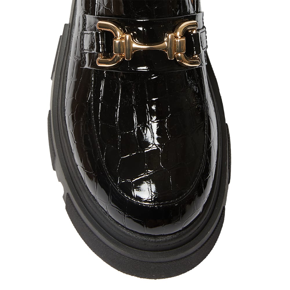 Rampage Loafer in Black Croc
