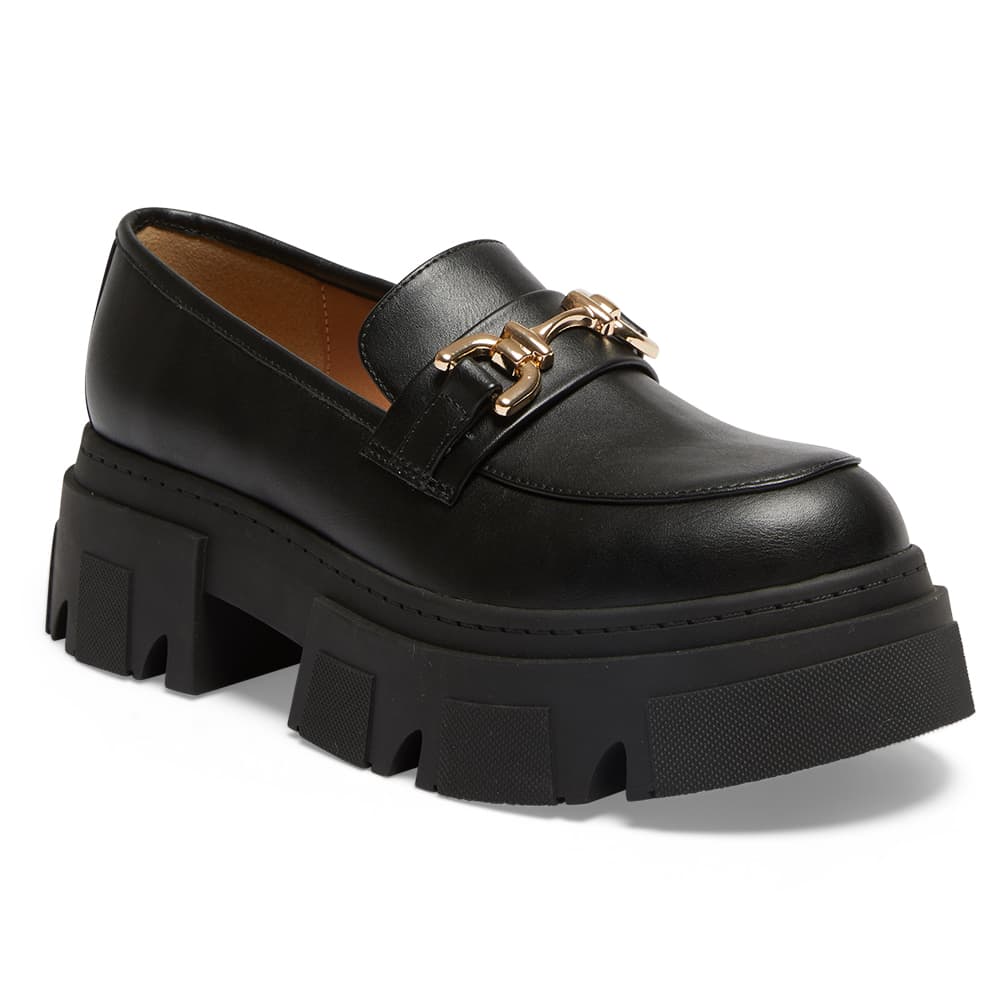 Rampage Loafer in Black Smooth