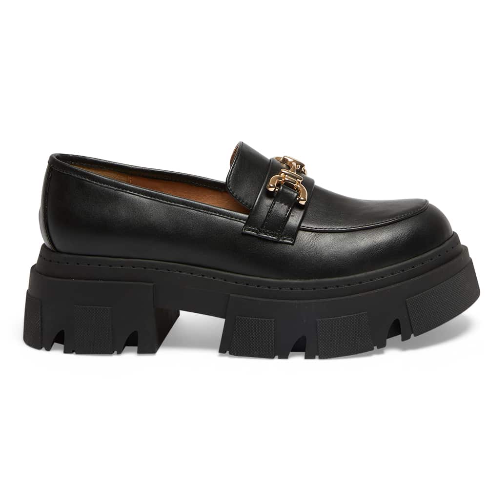 Rampage Loafer in Black Smooth