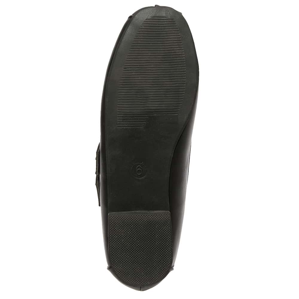 Renata Ballet Flat in Black Smooth