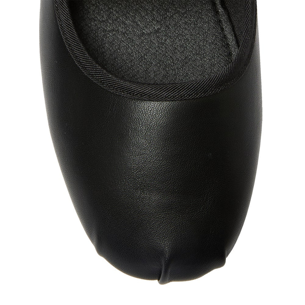 Renata Ballet Flat in Black Smooth