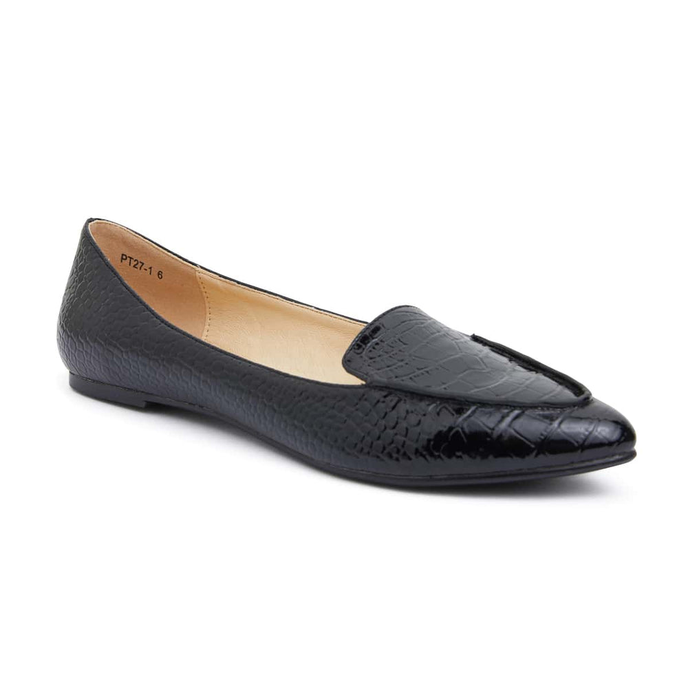 Croc cheap black flats