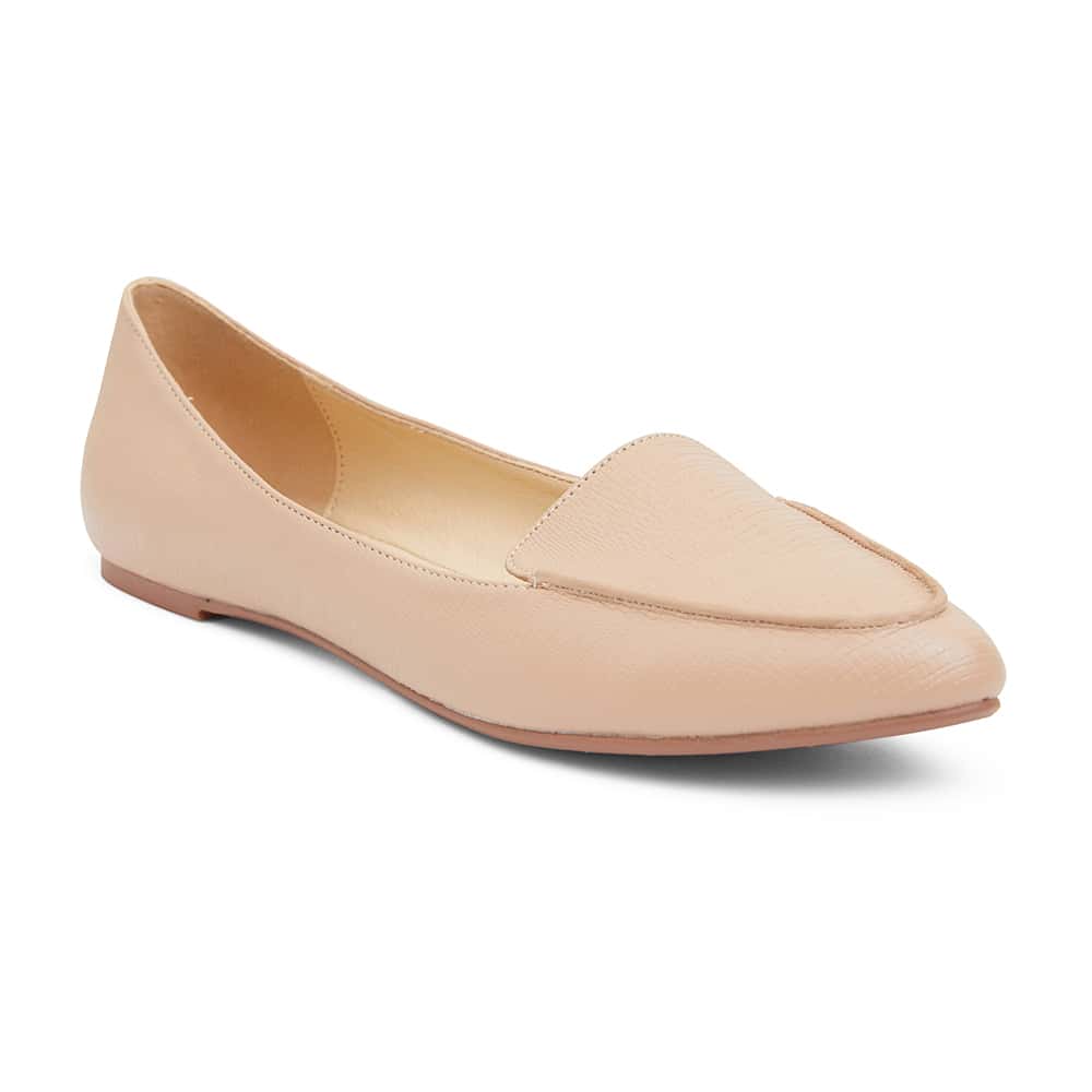 Reno Ballet Flat in Nude Lizard