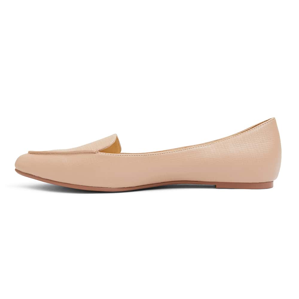 Reno Ballet Flat in Nude Lizard