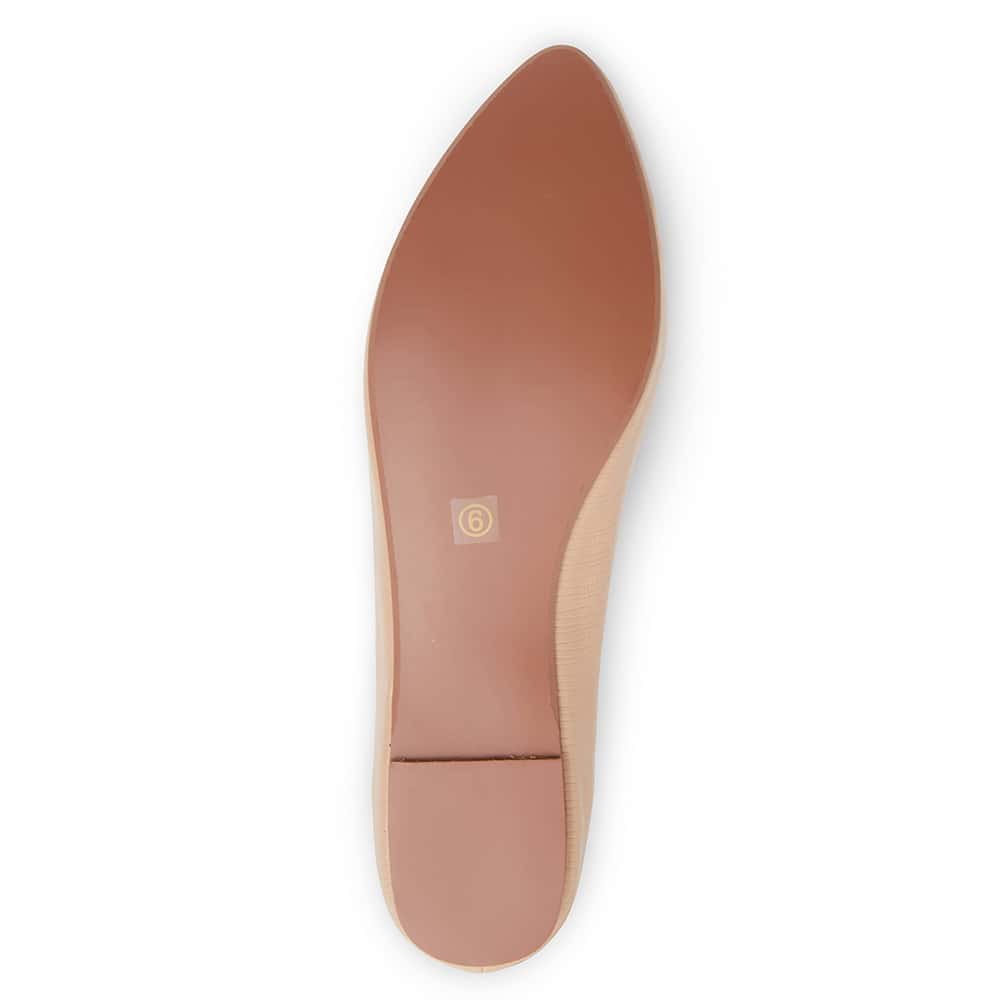 Reno Ballet Flat in Nude Lizard