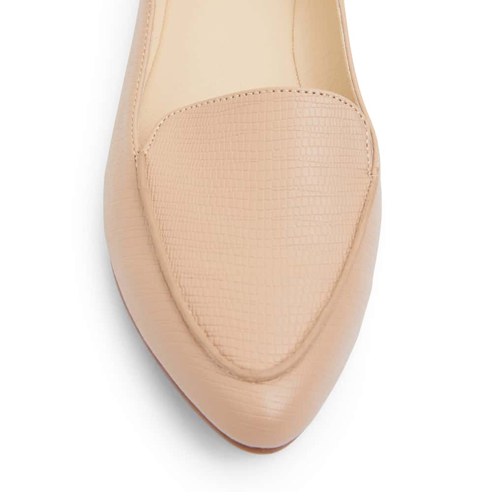 Reno Ballet Flat in Nude Lizard