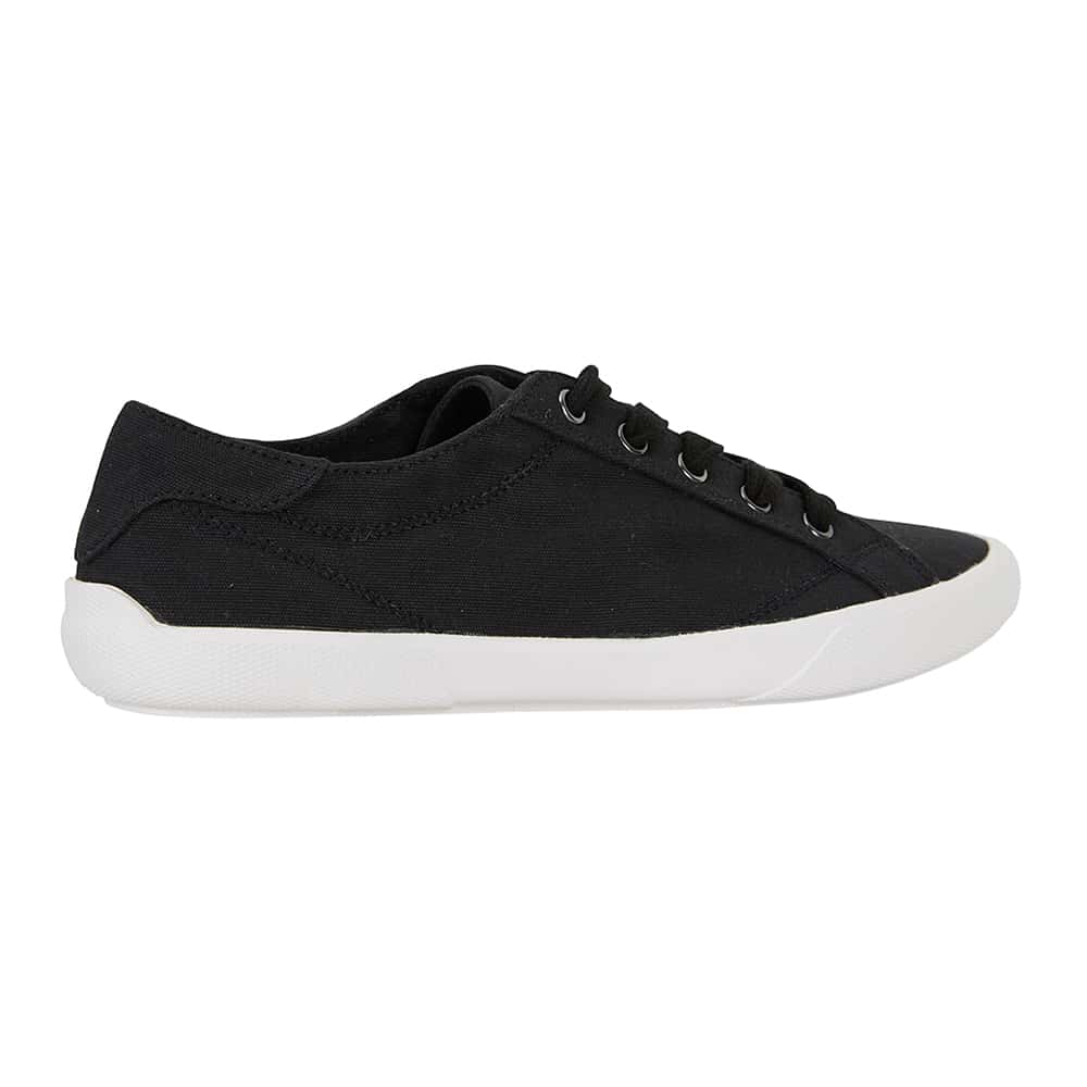 Riddle Sneaker in Black Smooth Canvas