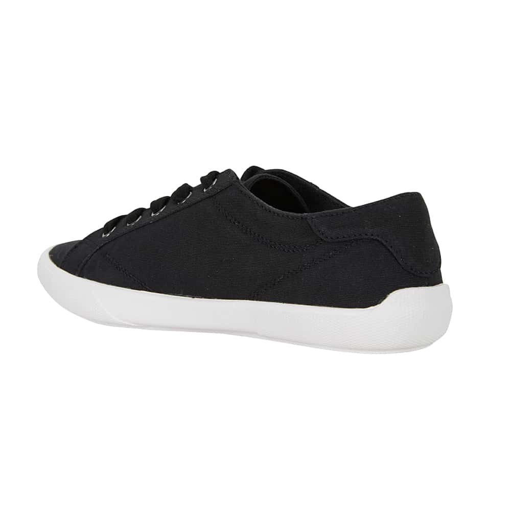 Riddle Sneaker in Black Smooth Canvas