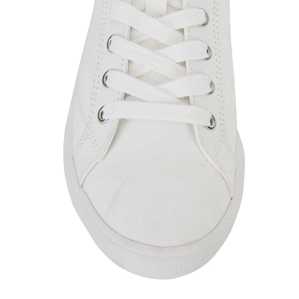 Riddle Sneaker in White Canvas