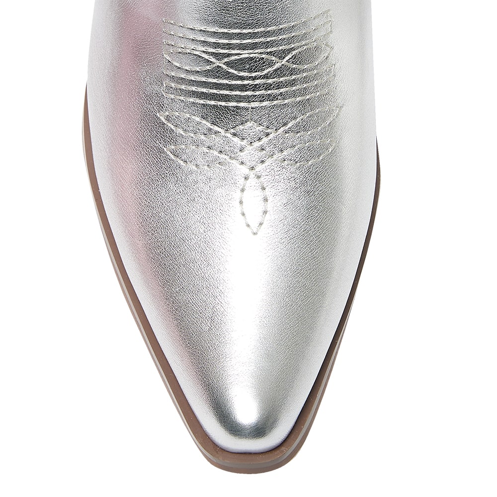 Rodeo Boot in Silver Metallic